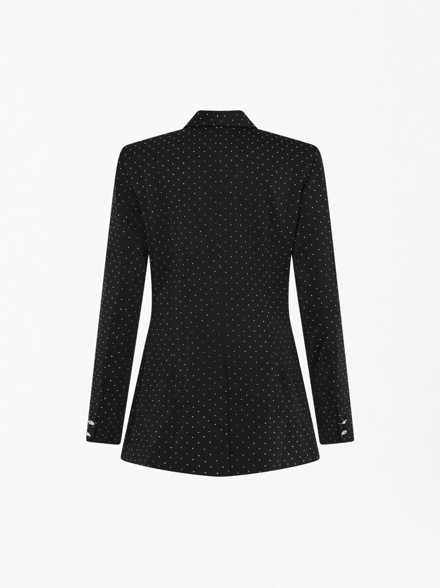 SOUR FIGS Rhinestone Embellished Blazer Jacket in Black