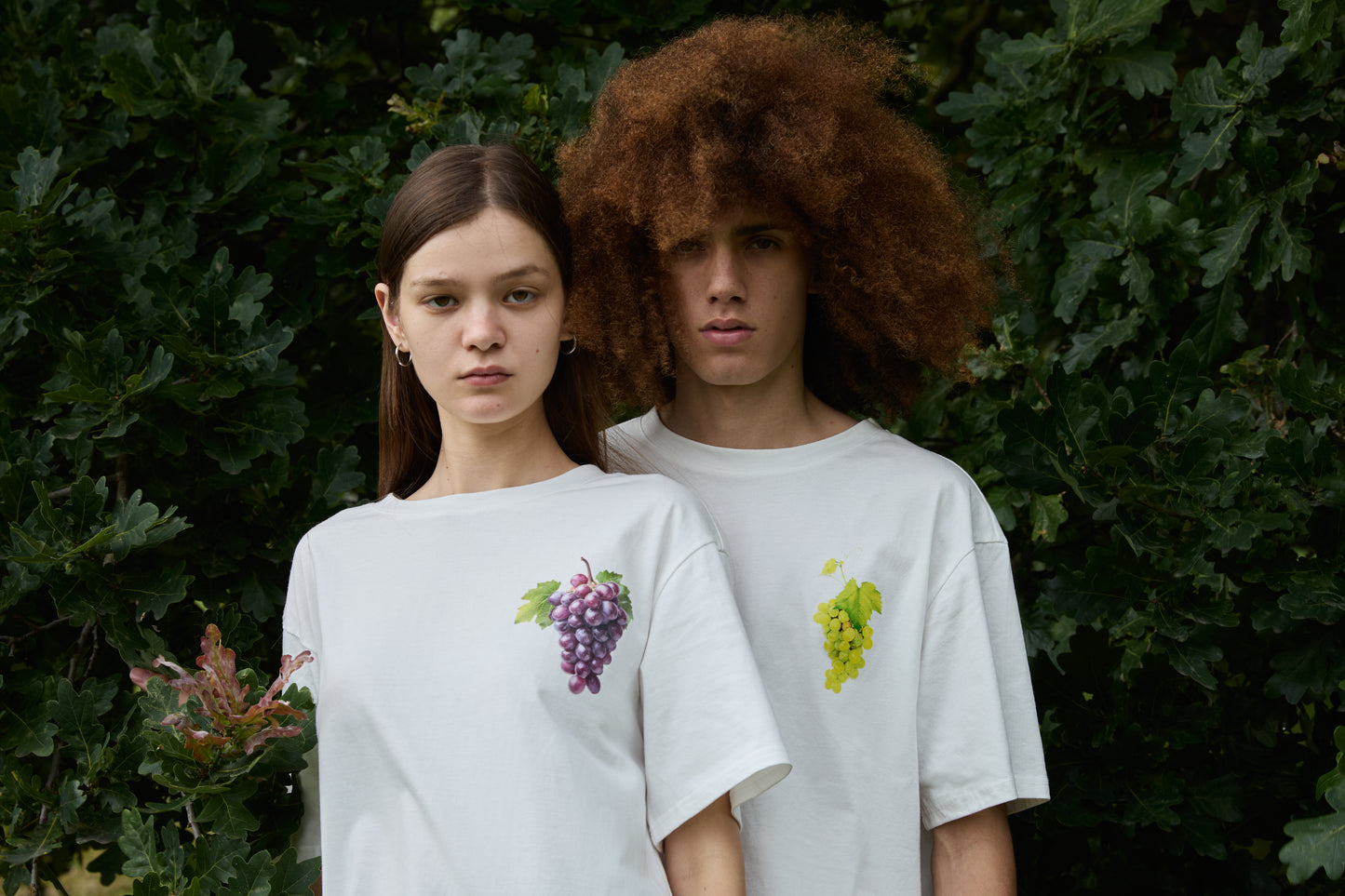 SOUR FIGS Red Grape Print Unisex T-Shirt in White