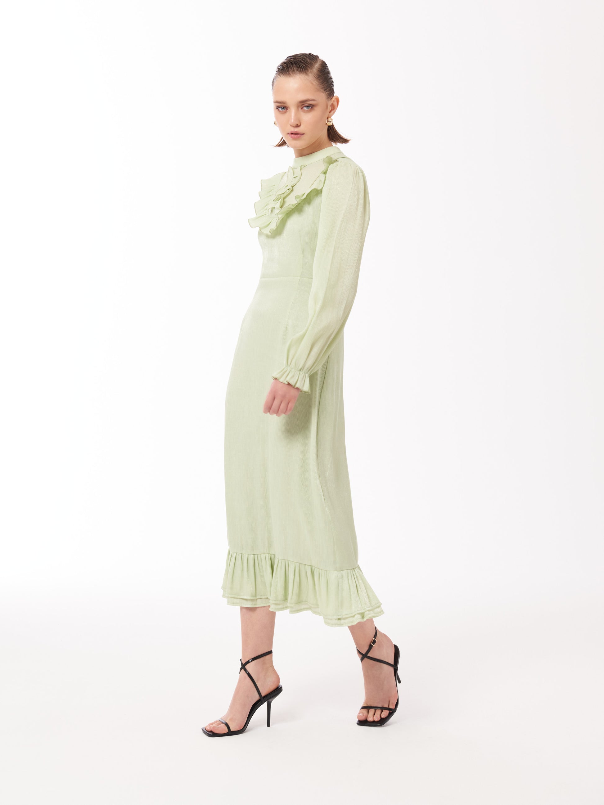 Green CRÊPE Midi Dress