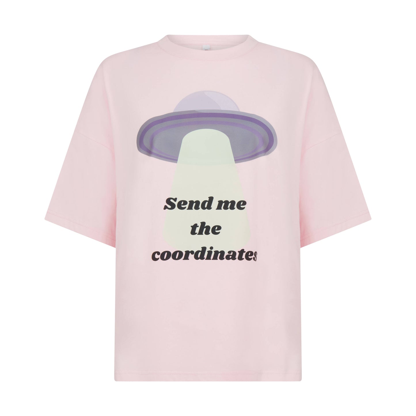 UFO Print Unisex T-shirt in Pink