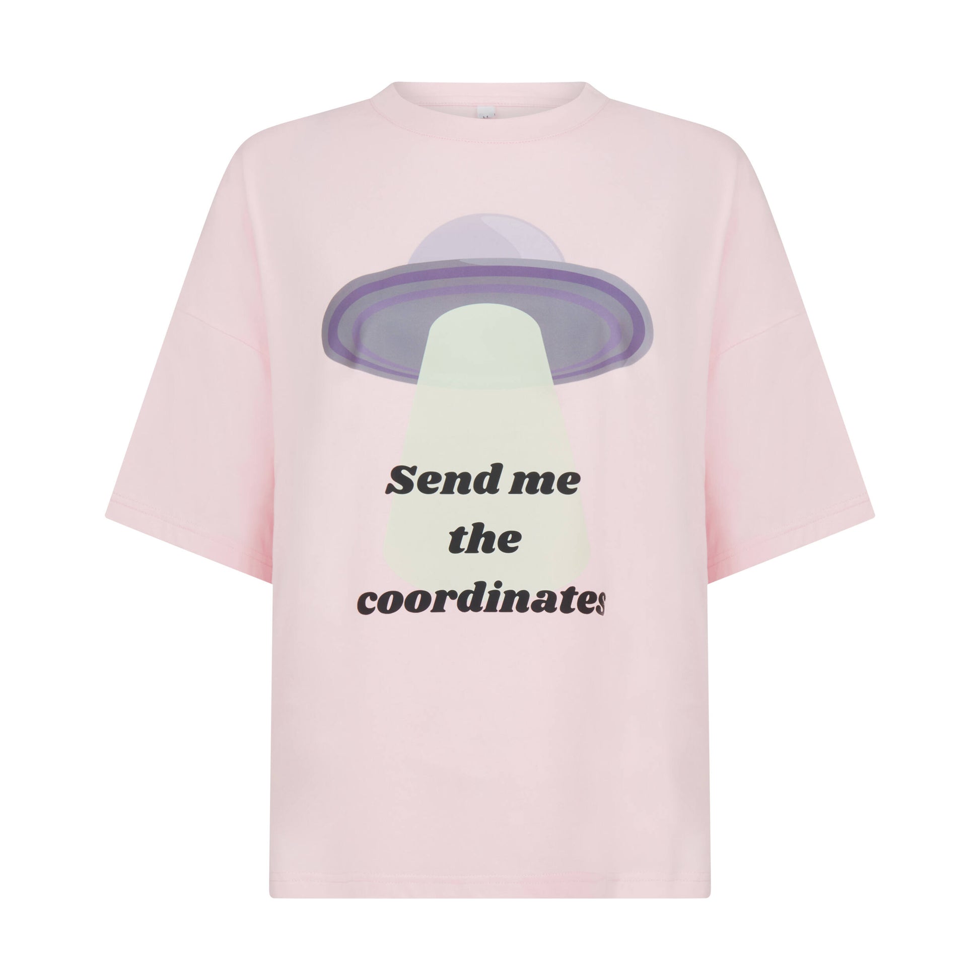 UFO Print Unisex T-shirt in Pink