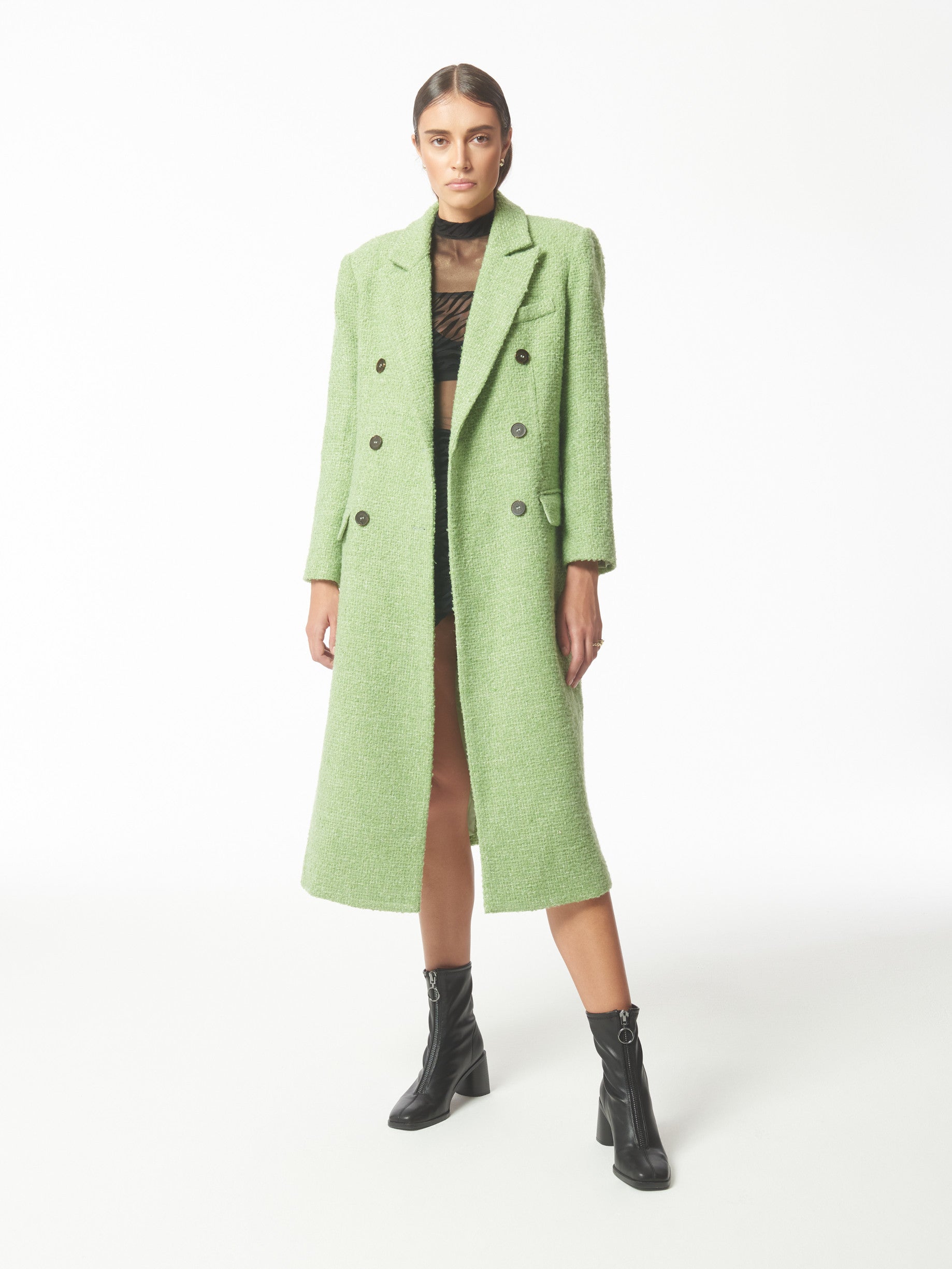 SOUR FIGS Pistachio Green Coat