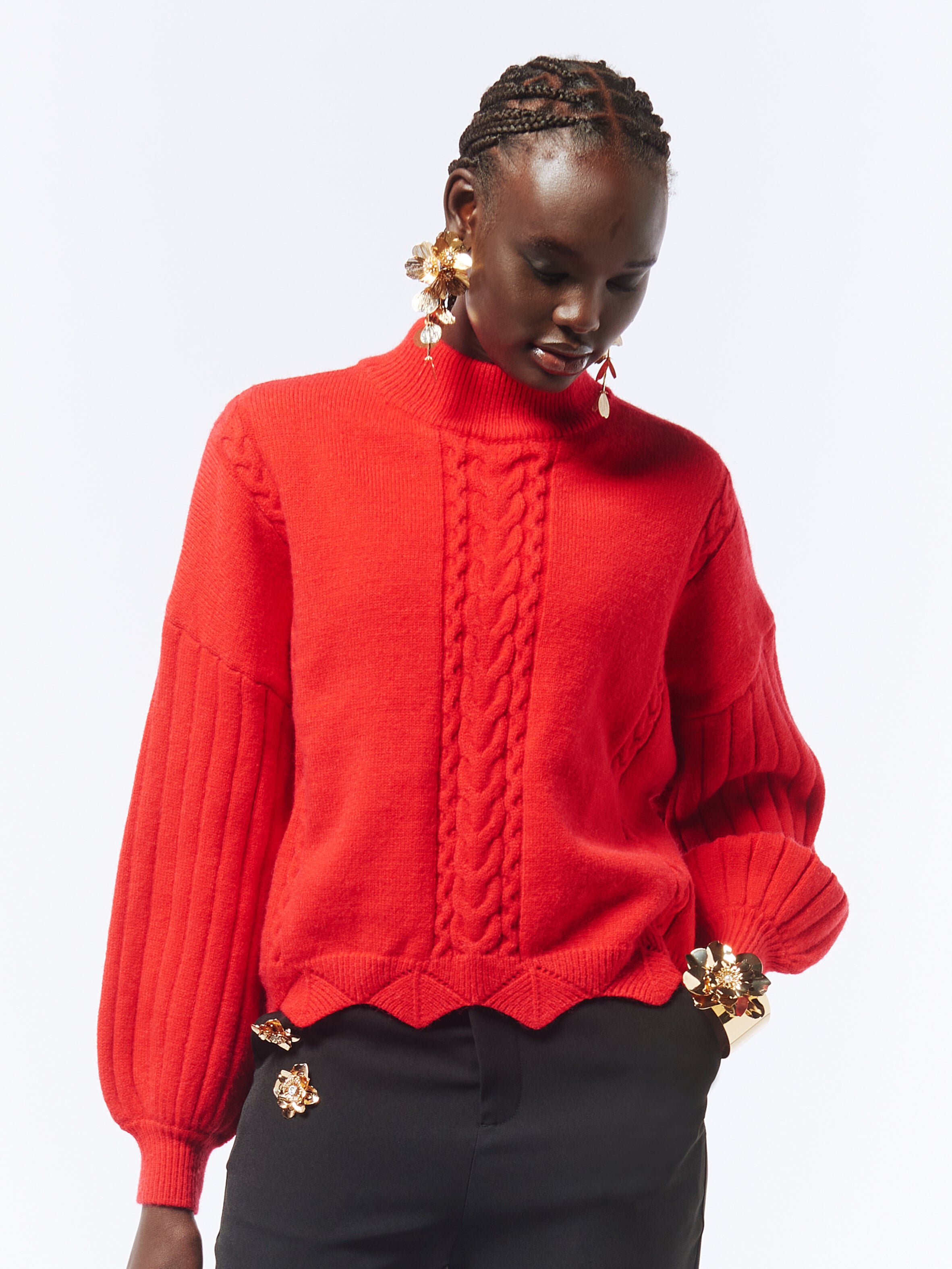 Batwing knitted jumper 2025