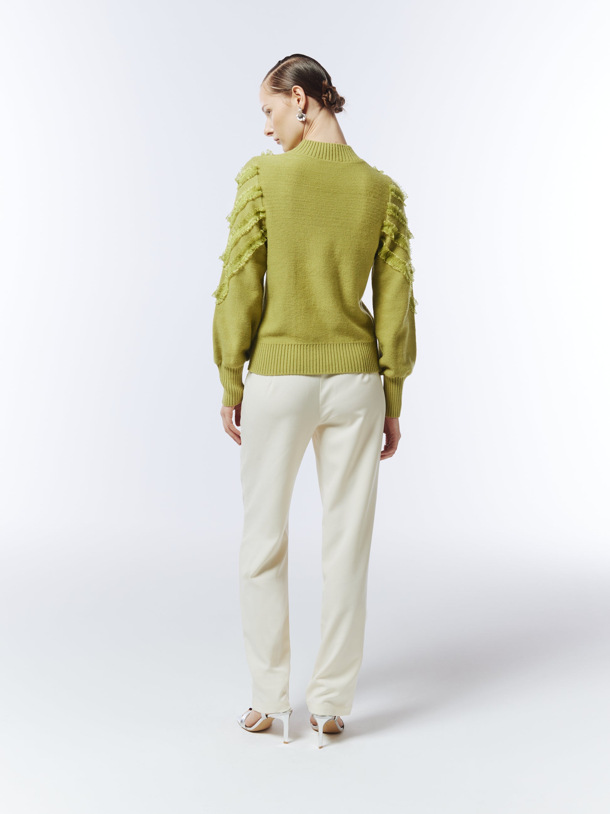 Sour Figs statement knit jumper with sculptural chevron pattern