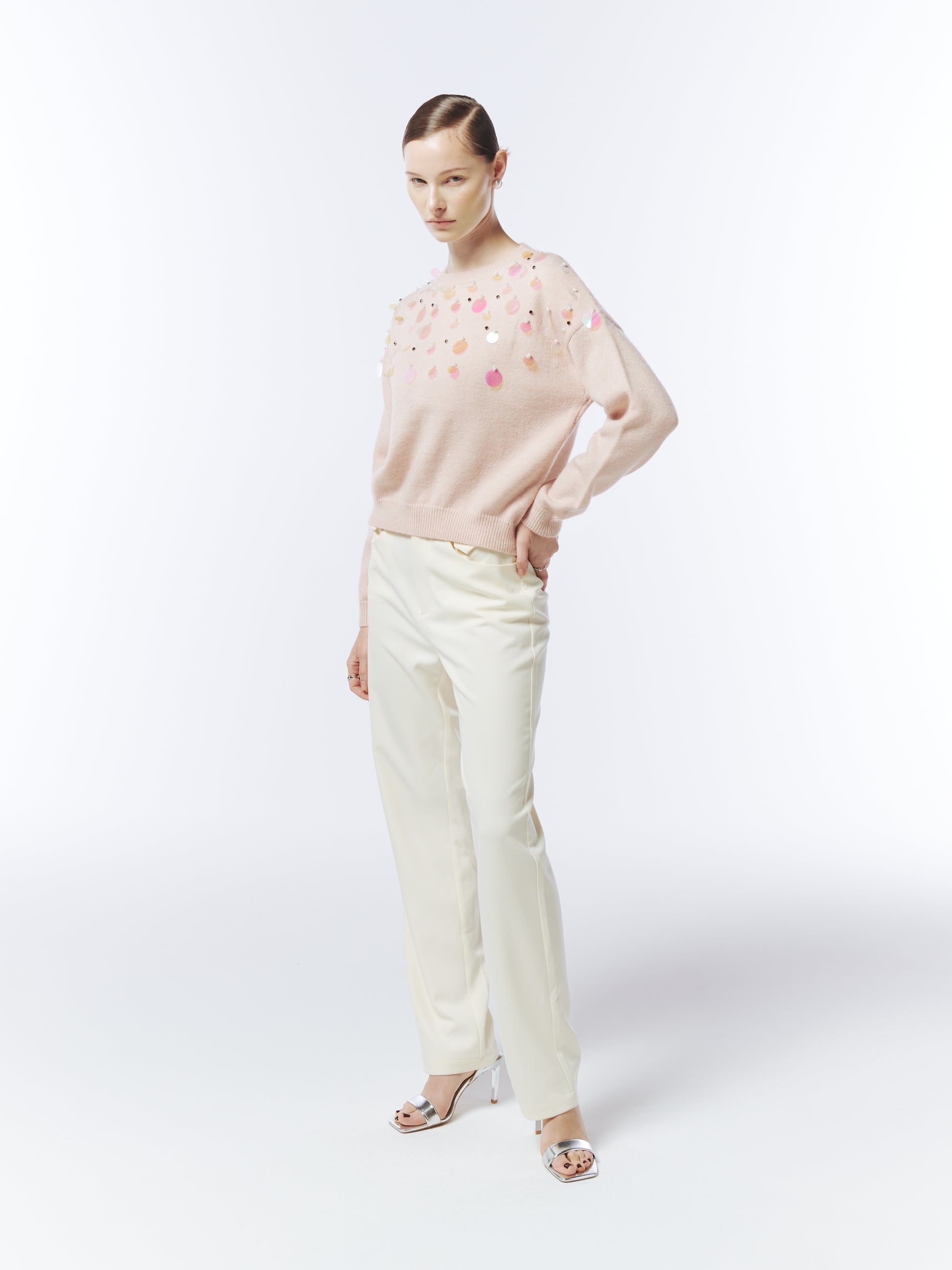 Pink Christmas Jumper with sequins from SOUR FIGS