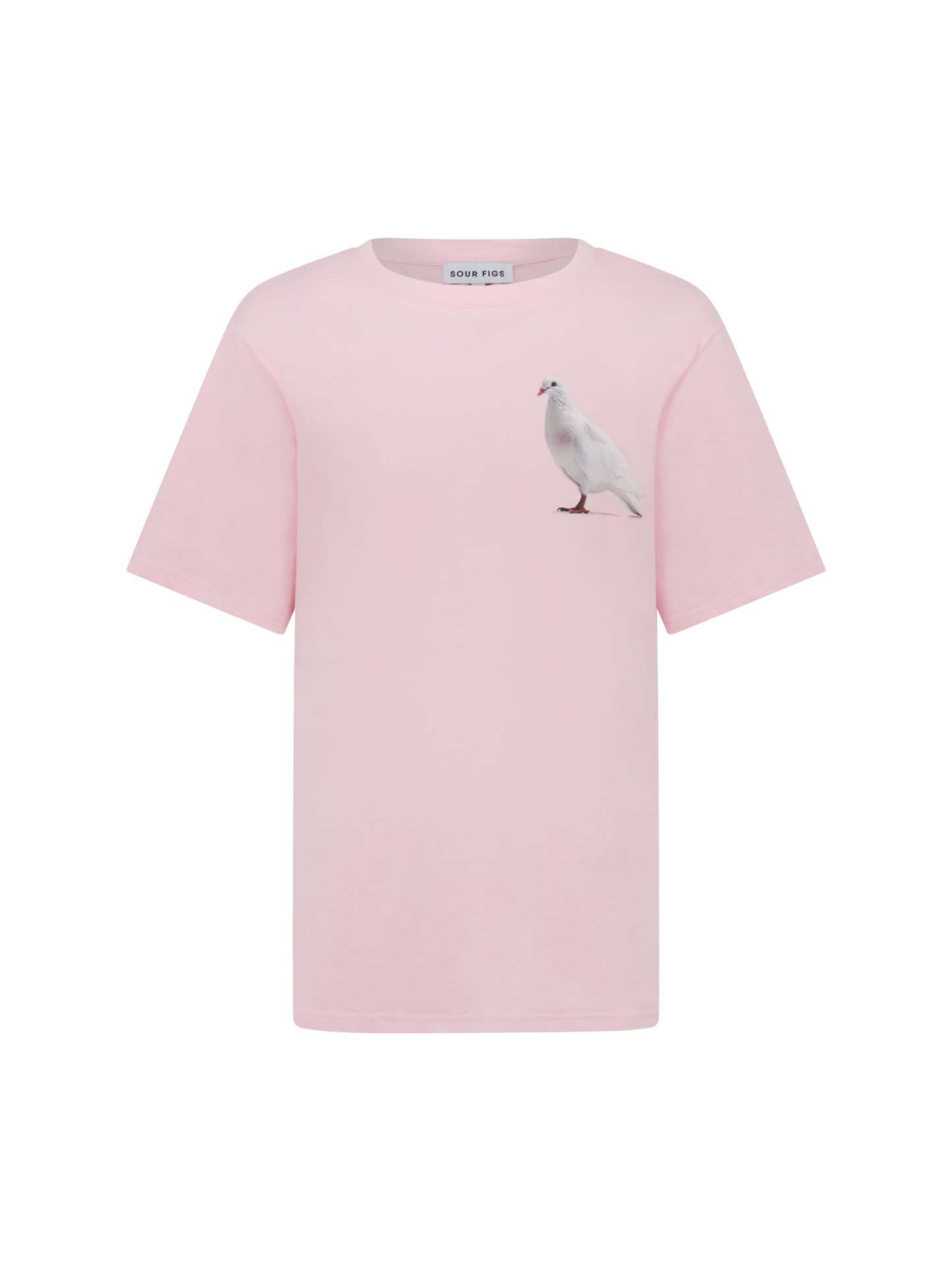 Standing Dove Print Unisex T-Shirt in Pink