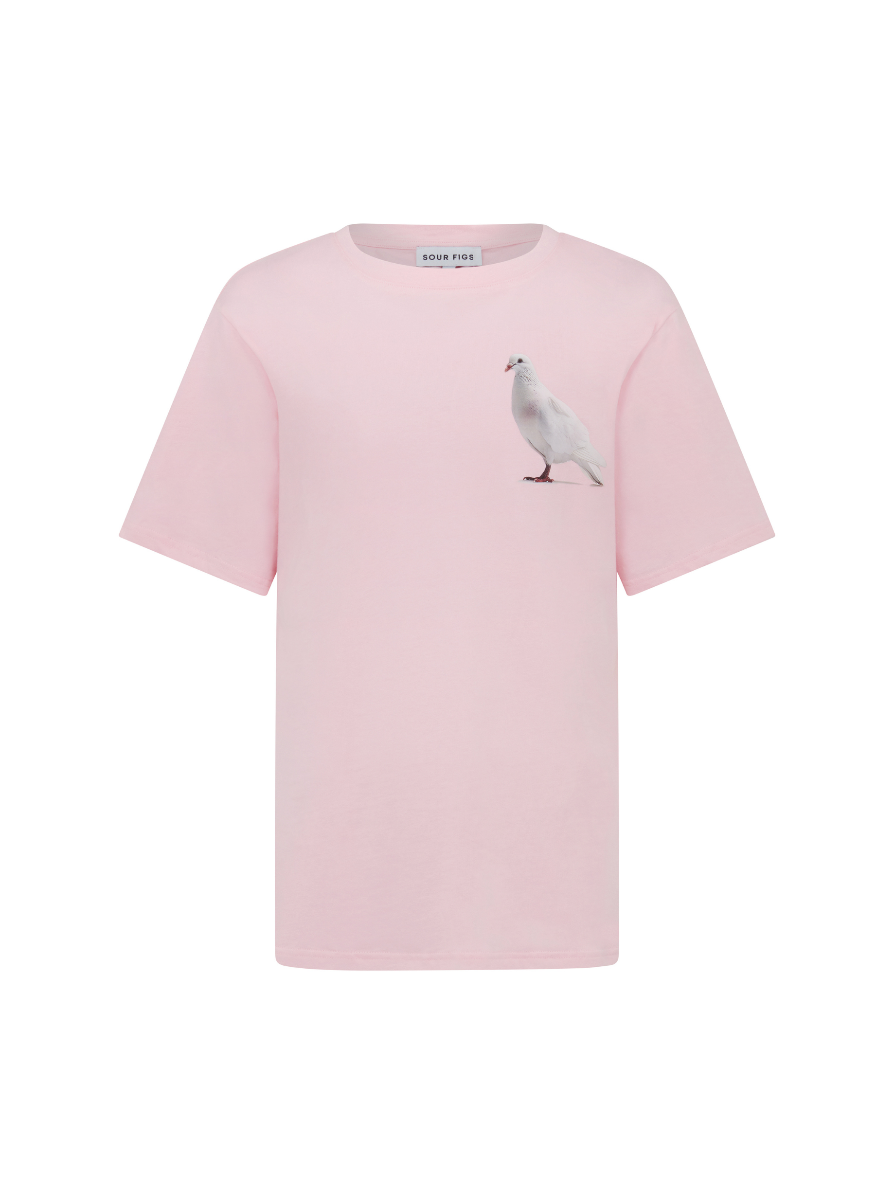 Standing Dove Print Unisex T-Shirt in Pink