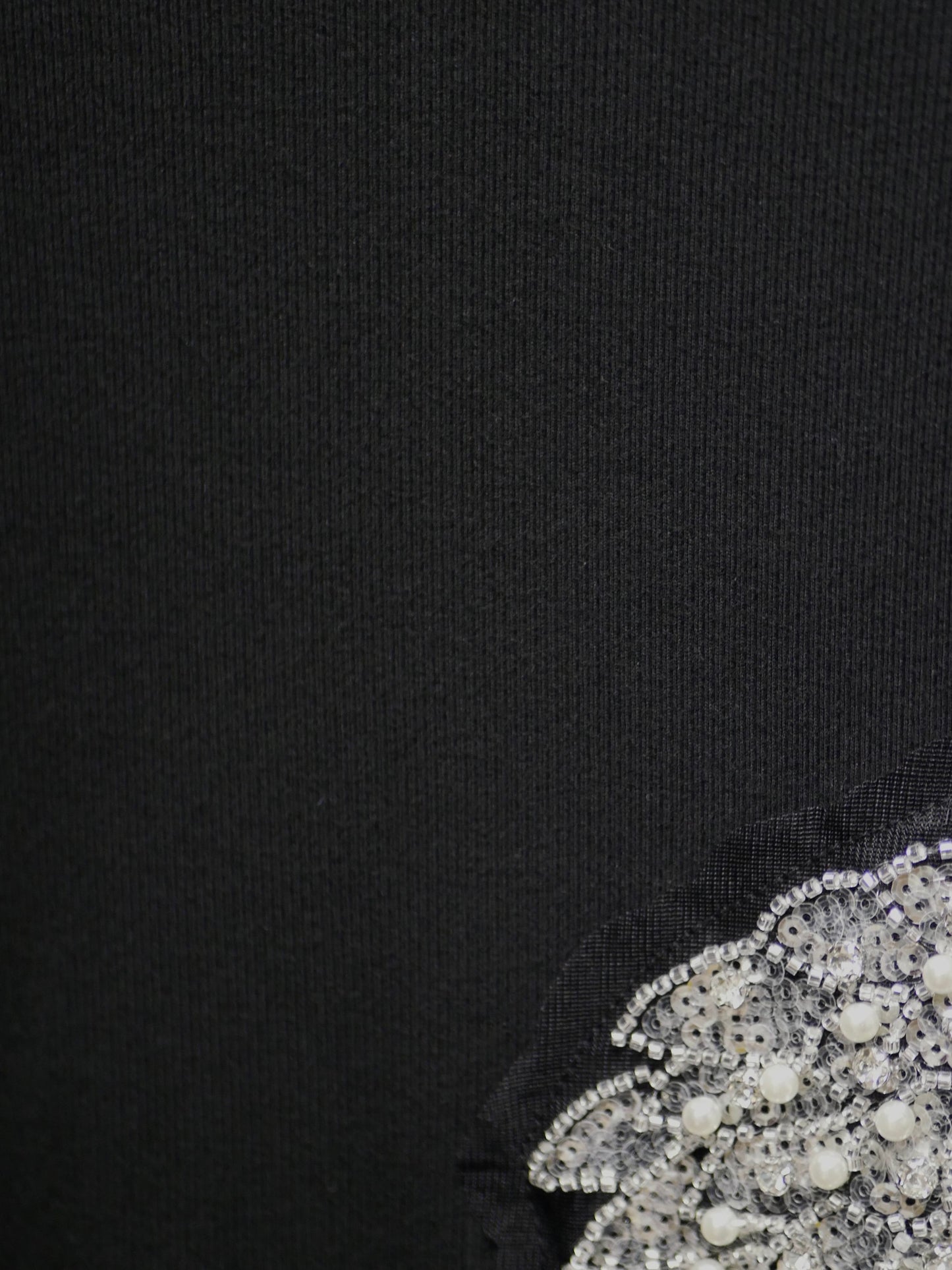 SOUR FIGS Embellished Wing Detail Turtleneck dress fabric detail