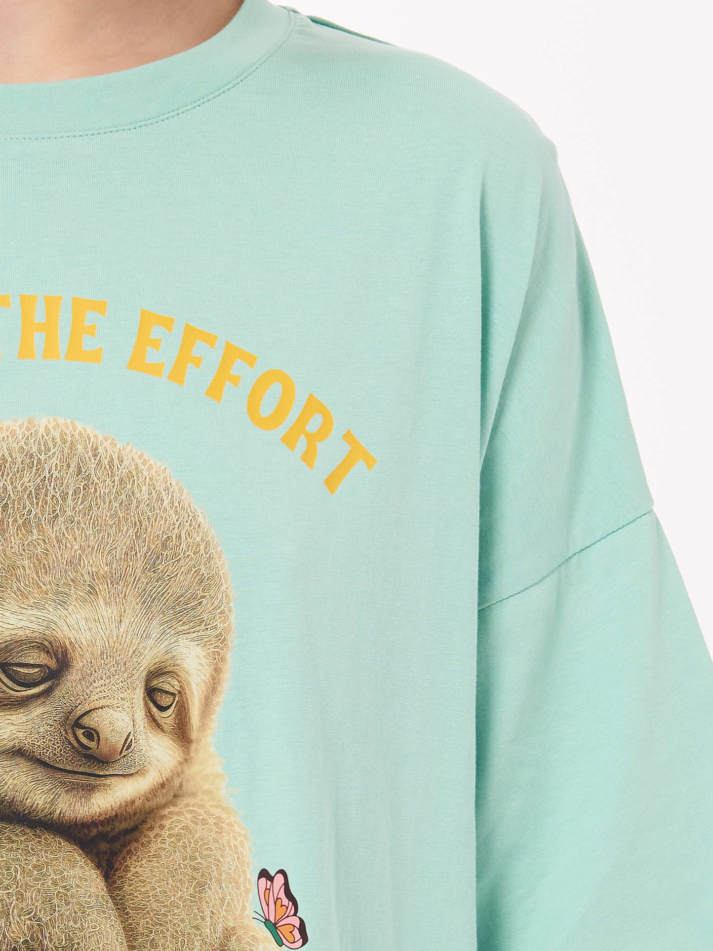 Sloth Print Unisex T-Shirt in Light Mint Green – SOUR FIGS OFFICIAL