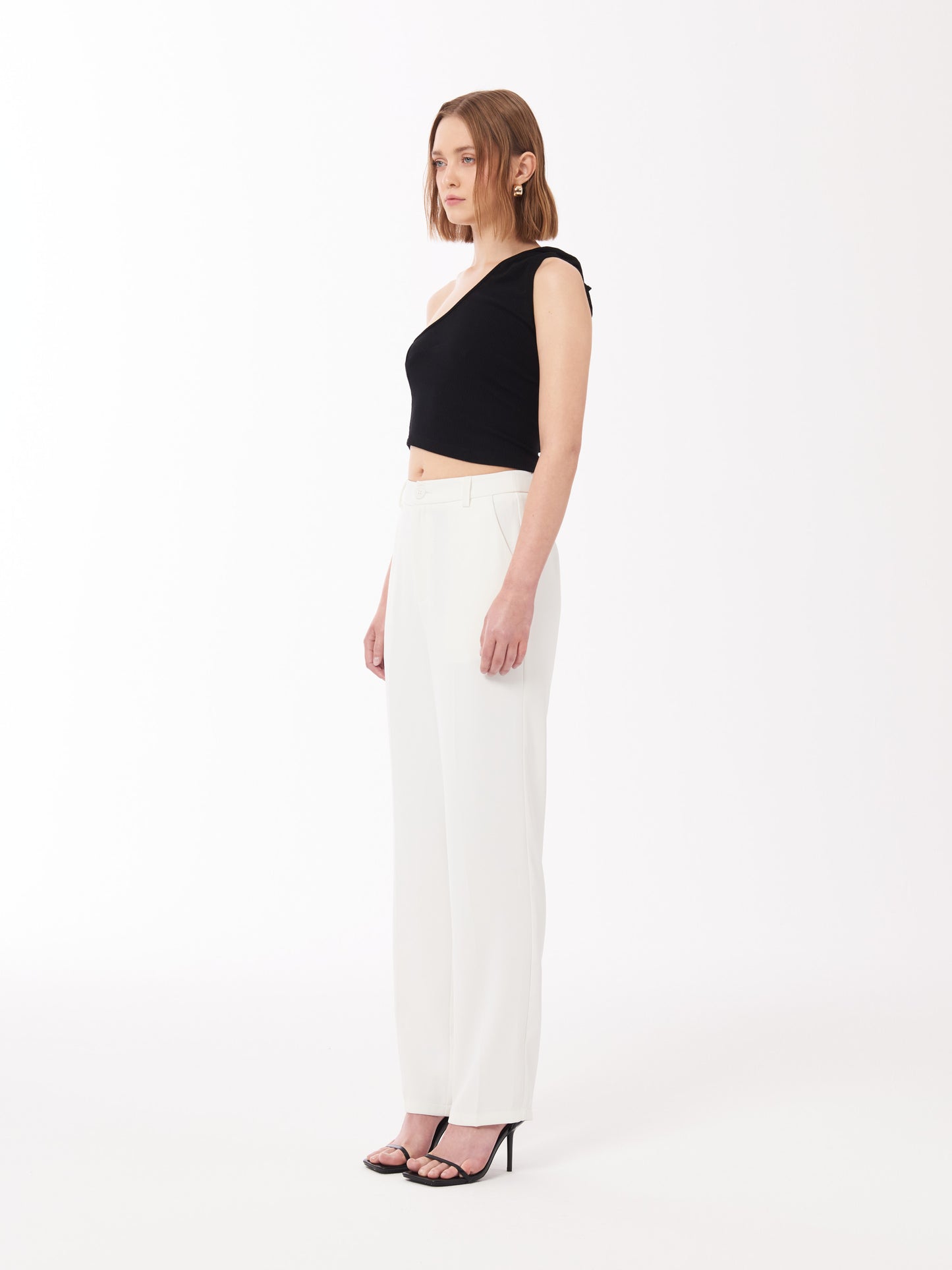 Asymmetrical crop top jersey sour figs black crop top