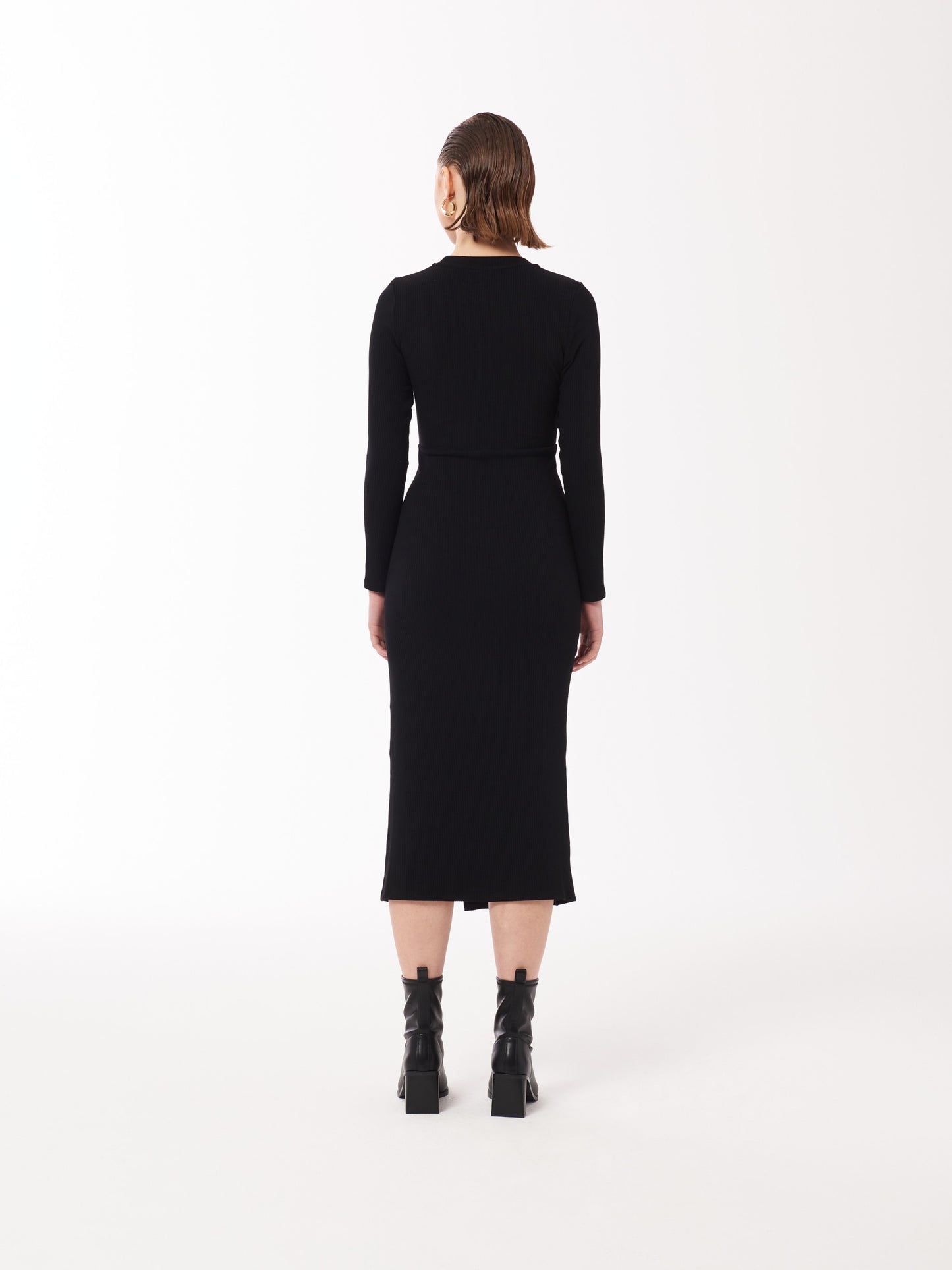 Black midi dress