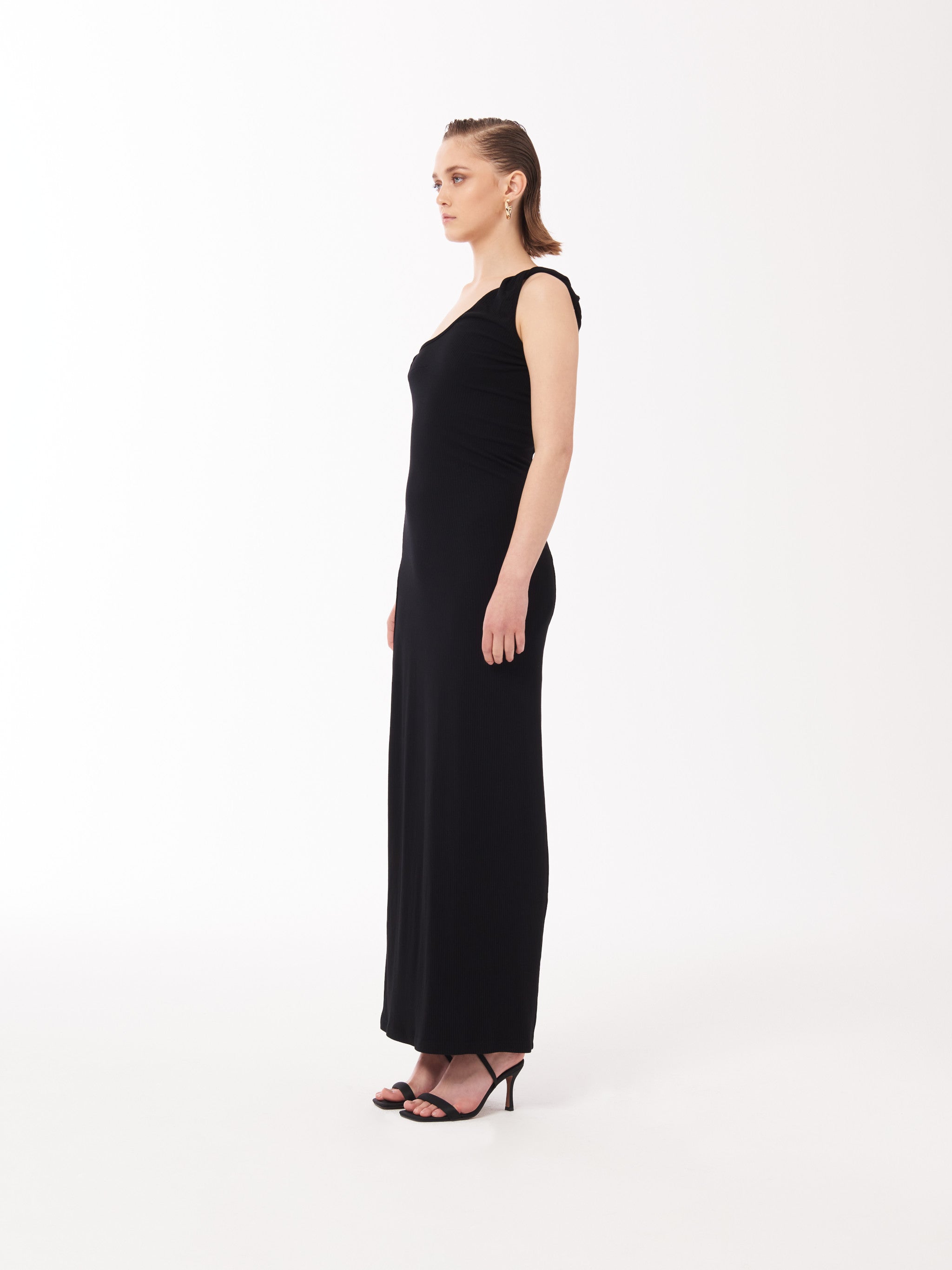 Twist Drape Dress(黒 海外ファッション - clinicaviterbo.com.br