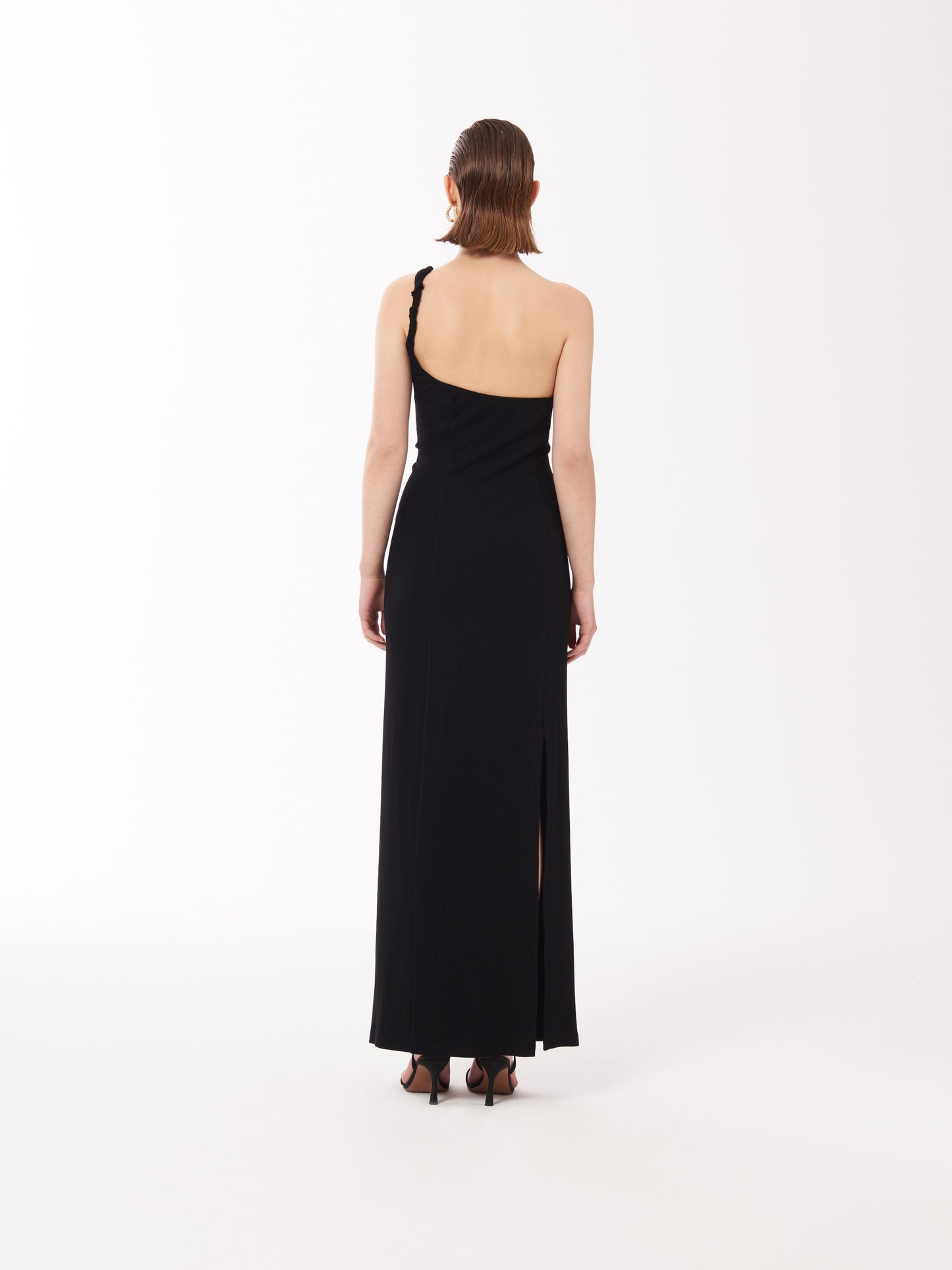 Sour Figs asymmetrical maxi dress. A beautiful black gown to wear as a statement piece.